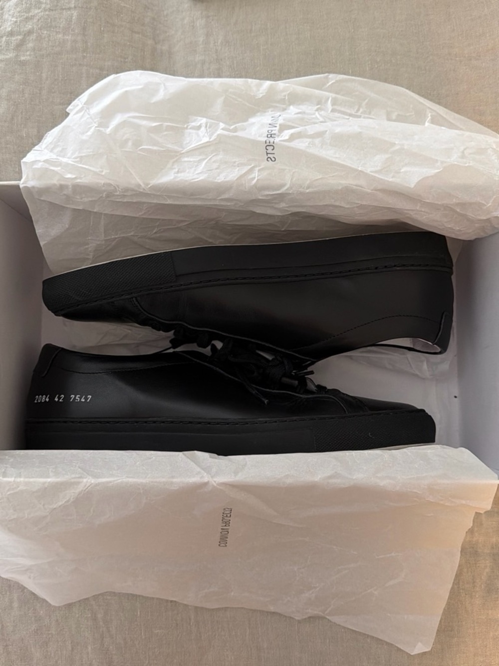 Common Projects Mens Achilles Leather Low-Top Sneakers